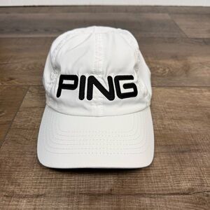 Ping Men's Golf Hat Breathable Stylish Golf Flexfit Sensorcool One Size White